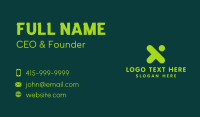 Green Tech Letter X Business Card Design