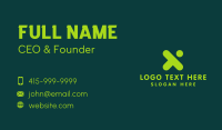 Green Tech Letter X Business Card