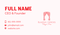 Pink Curtain Drapes Business Card Image Preview