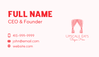 Pink Curtain Drapes Business Card Image Preview