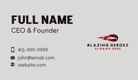 Flaming Sports Car Business Card Image Preview