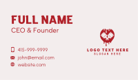 Red Paint Brush Painting Business Card