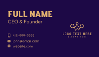 Gold Luxury Letter W Business Card Design