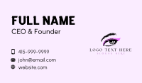 Eye Lashes Feminine Cosmetic Business Card Design