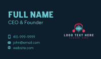 Audio Soundwave Headphones Business Card Design