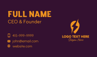 Energy Lightning Pin Business Card Design