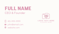 Heart Photo Camera Business Card