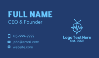 Blue Medical Pulse Chat  Business Card