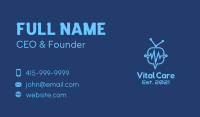 Blue Medical Pulse Chat  Business Card Image Preview