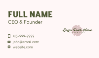 Feminine Beauty Makeup Wordmark Business Card