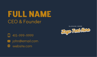 Quirky Round Wordmark Business Card