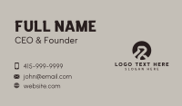 Technology Media Letter R Business Card