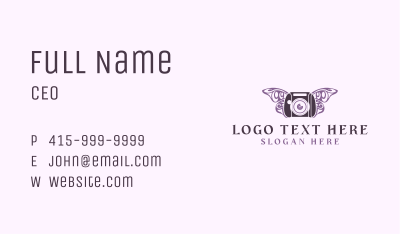 Butterfly Event Photography Business Card