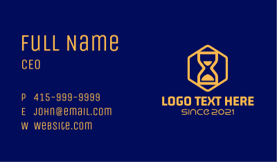 Simple Hourglass Business Card Image Preview