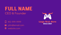 Horned Game Controller Business Card Design