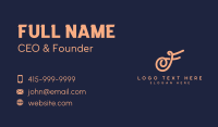 Luxurious Cursive Lettermark Business Card