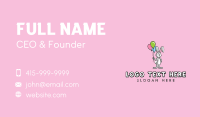 Balloon Rabbit Mascot  Business Card Design