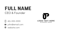 Minimalist Company Brand Letter P Business Card