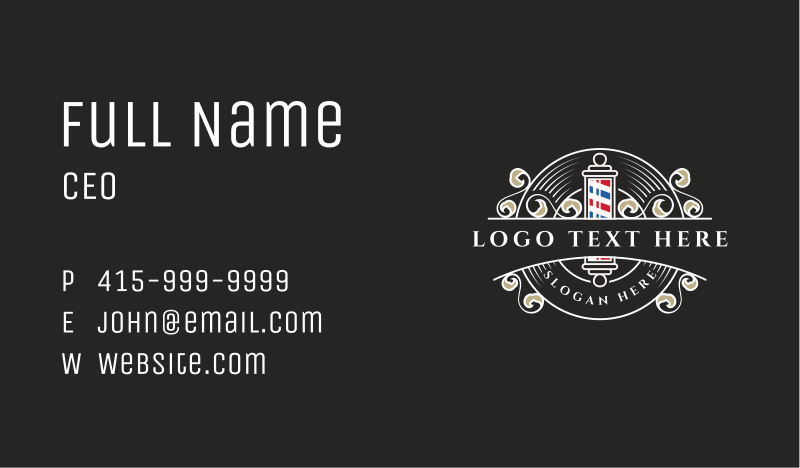 Haircut Business Card example 2