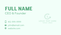Green Flower Letter Business Card Design