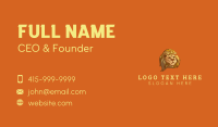 Gold Crown Lion Business Card Design