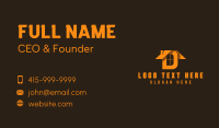 Orange Letter D House Business Card