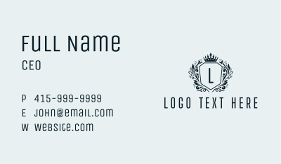 Deluxe Boutique Shield Business Card