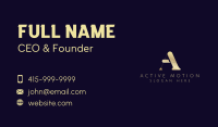 Premium Gold Letter A Business Card Image Preview