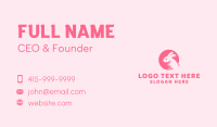 Pink Cute Bunny Business Card Design