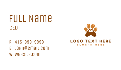 Pet Paw Grooming Business Card Image Preview