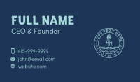 Blue Sea Lighthouse Business Card Design