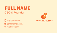 Orange Gradient Fox Business Card Design