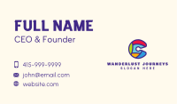 Colorful Letter C Business Card
