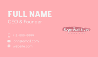 Pink Smudge Wordmark Business Card