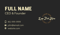 Circle Vintage Wordmark Business Card