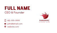 Red Human Crowd Business Card
