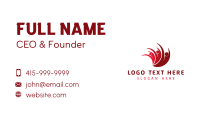 Red Human Crowd Business Card