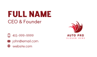 Red Human Crowd Business Card