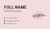 Classy Makeup Wordmark Business Card