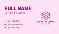 Pink Flower Spa Business Card