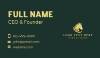 Gold Horse Equestrian Business Card Design