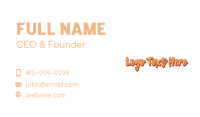 Doodle Graffiti Wordmark Business Card