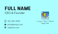 Colorful Hot Air Balloon Business Card Design