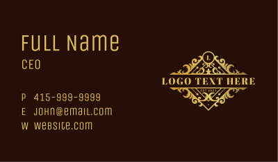 Premium Luxury Crest Business Card