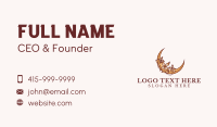 Golden Floral Moon  Business Card