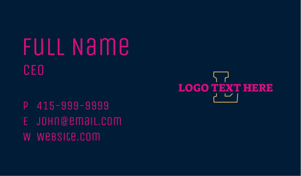Minimal Technology Lettermark Business Card Design Image Preview