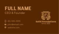 Coffee Brew Pillar  Business Card