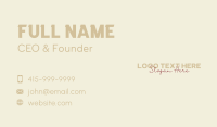 Elegant Script Wordmark Business Card