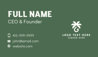 Palm Tree Oil Letter G  Business Card
