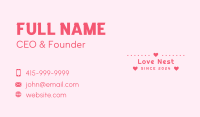 Red Lover Heart Wordmark Business Card Image Preview